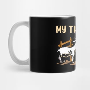 My Therapist Eats Hay Goat Mug